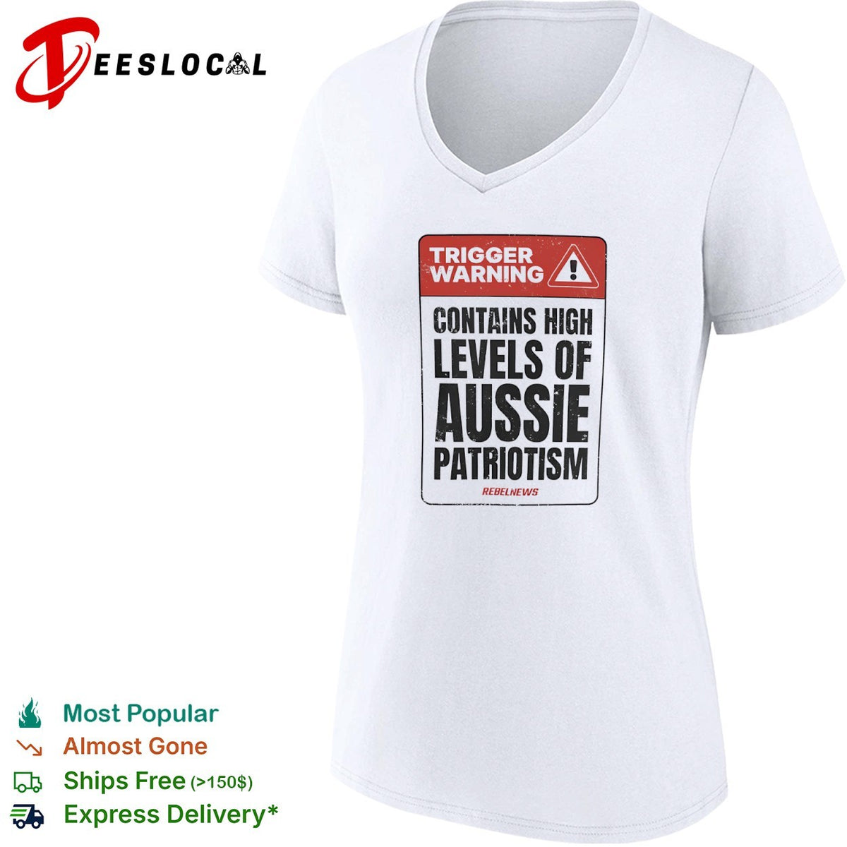 Trigger Warning Contains High Levels of Aussie Patriotism RebelNews shirt