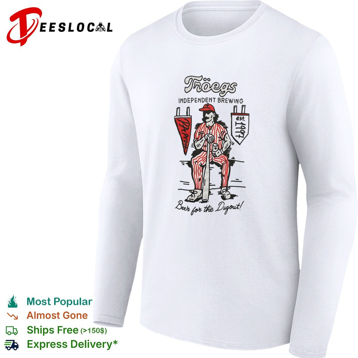 Tröegs Independent Brewing PA Proud est 1997 Beer for the Dugout shirt