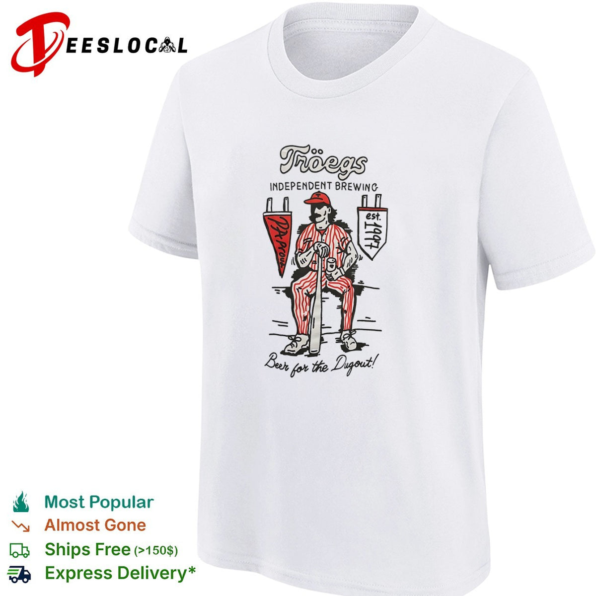 Tröegs Independent Brewing PA Proud est 1997 Beer for the Dugout shirt