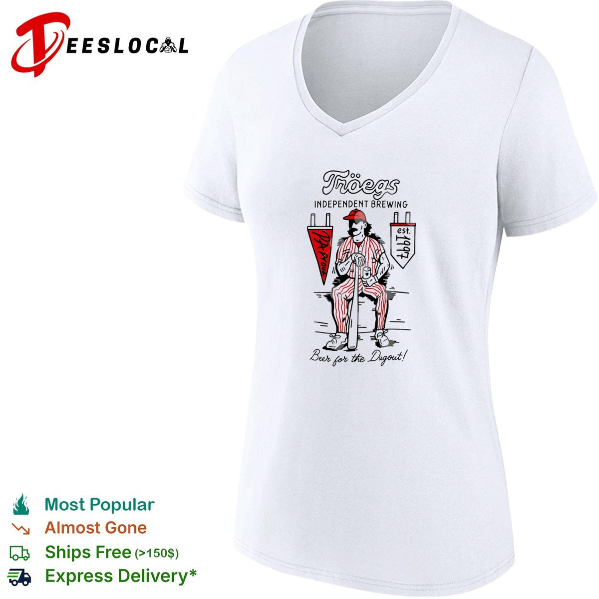 Troegs independent brewing beer for the dugout graphic shirt