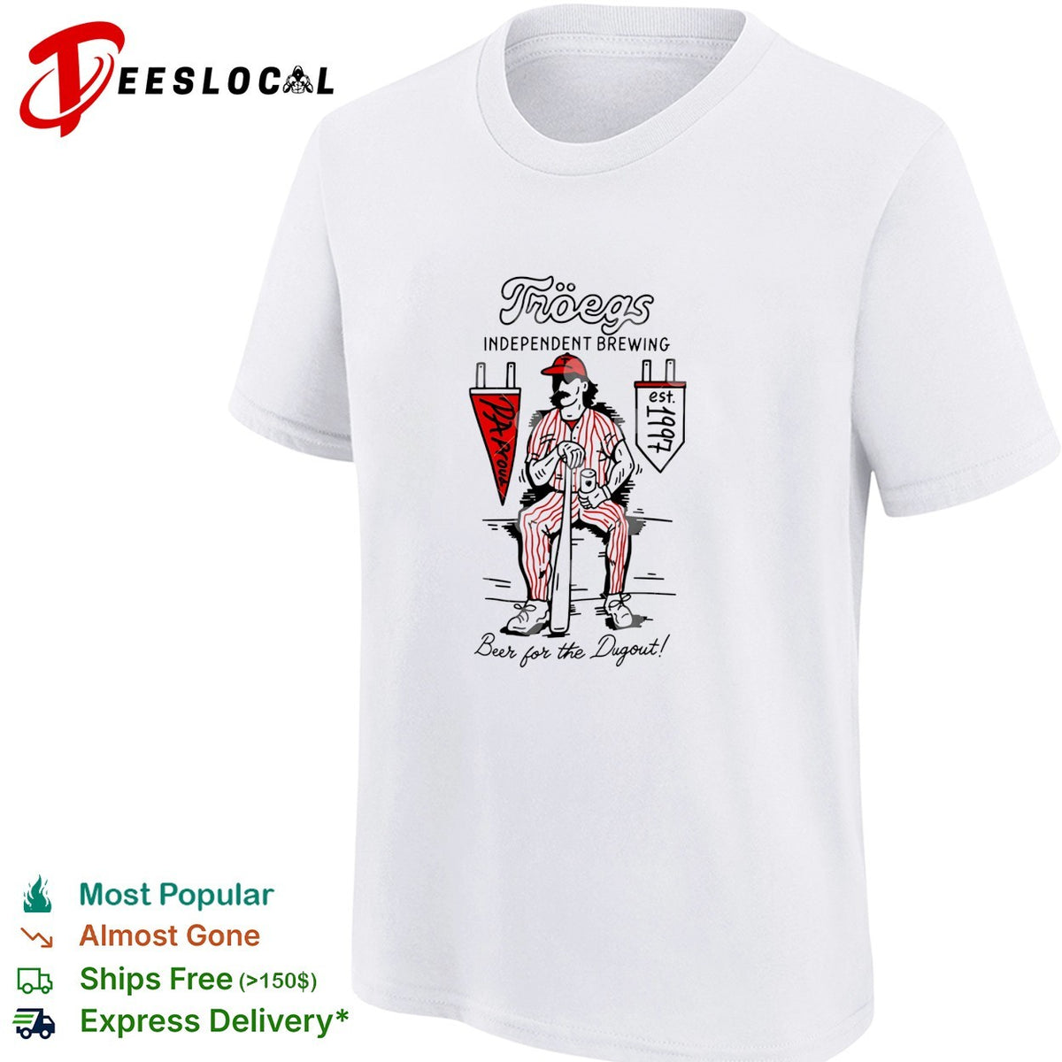 Troegs independent brewing beer for the dugout graphic shirt