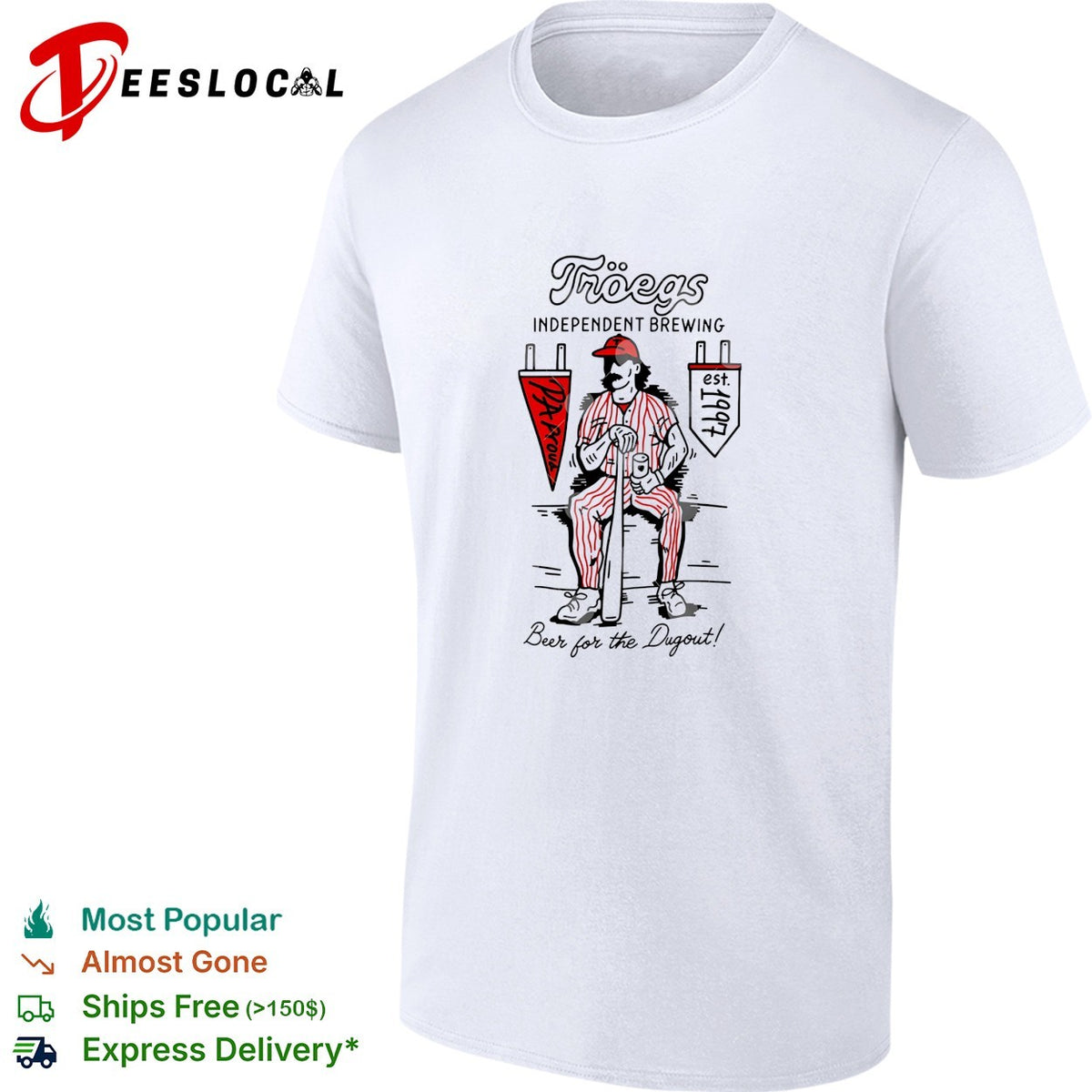 Troegs independent brewing beer for the dugout graphic shirt