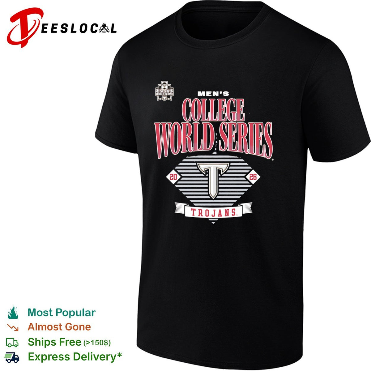 Trojans 2026 Men_s College World Series Omaha NCAA Baseball Championship Team shirt