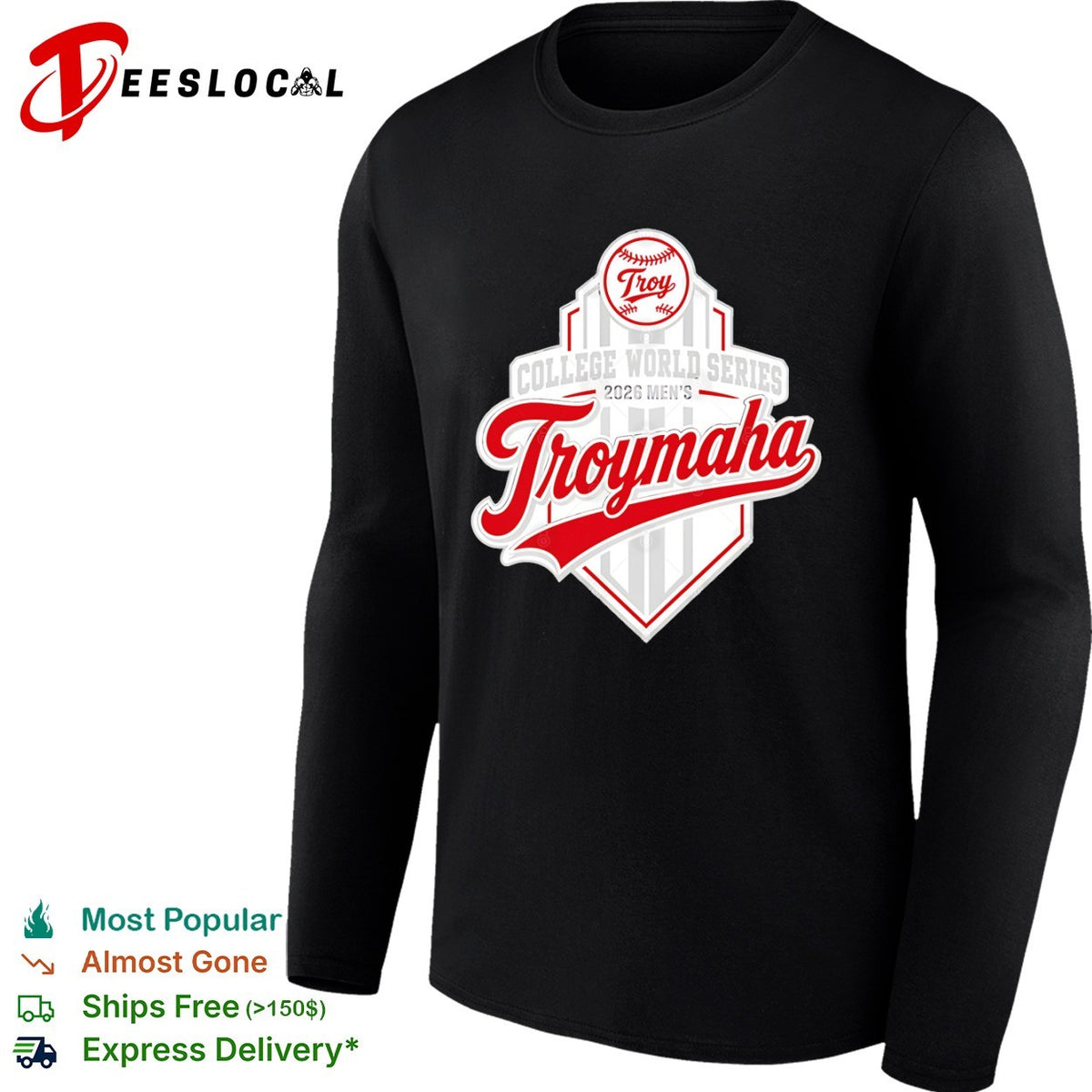 Troy College World Series 2026 Troymaha Baseball Tournament shirt