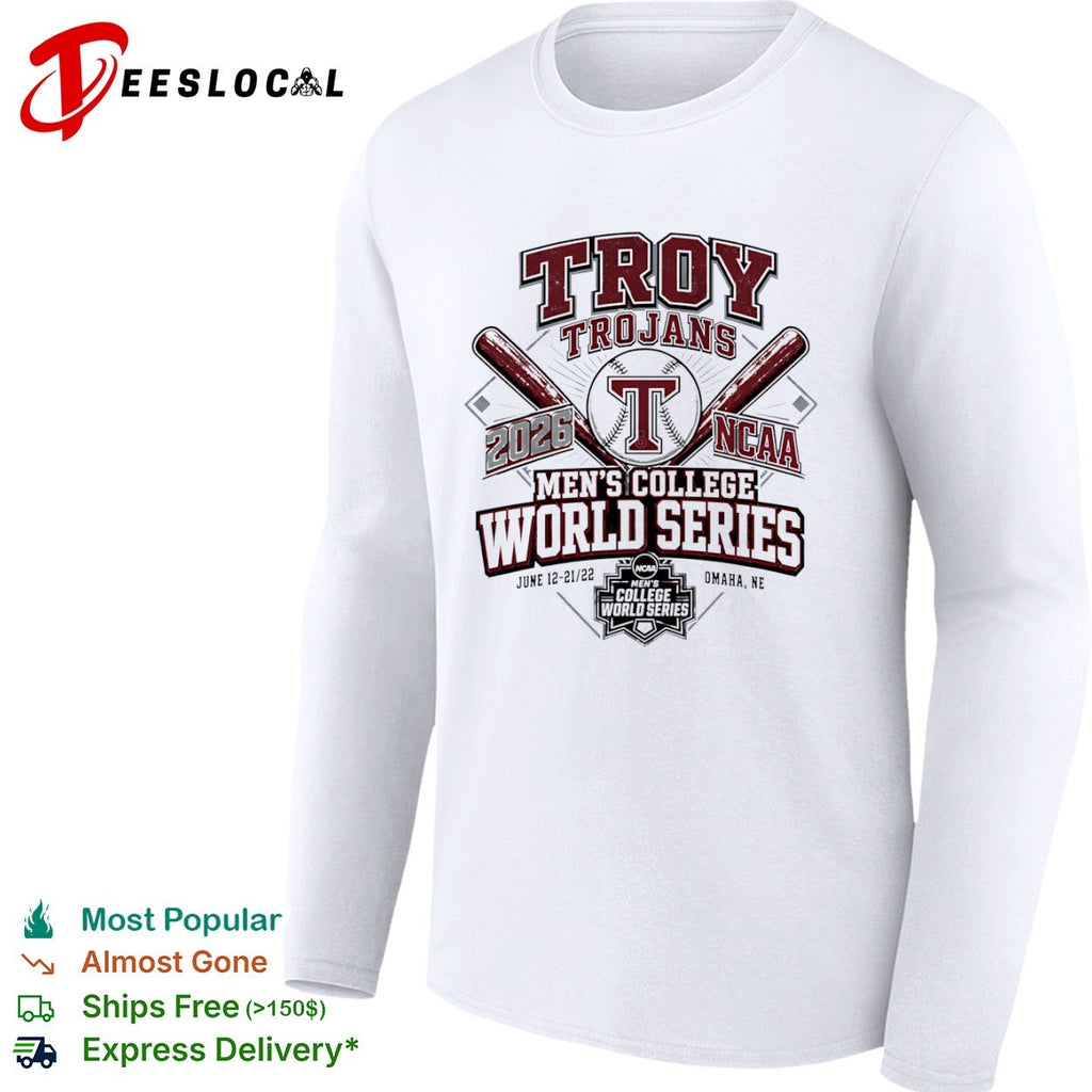 Troy Trojans 2026 NCAA Mens College World Series Omaha NE shirt