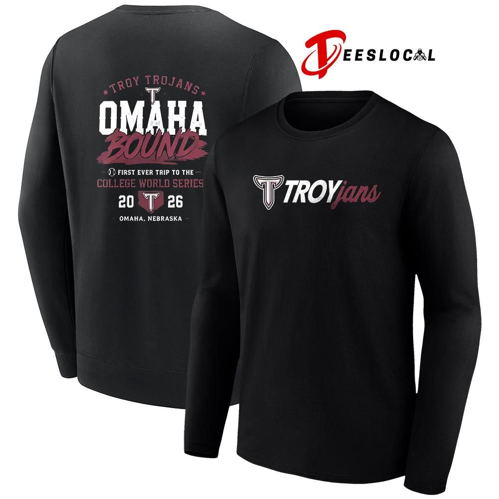 Troy Trojans College World Series Omaha bound graphic shirt