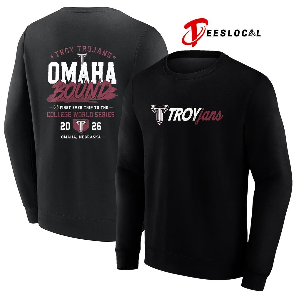 Troy Trojans College World Series Omaha bound graphic shirt