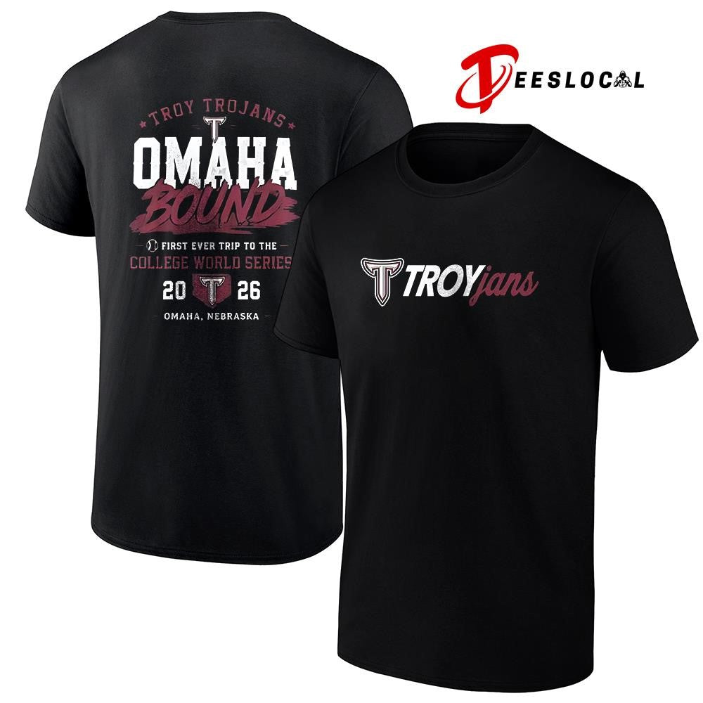 Troy Trojans College World Series Omaha bound graphic shirt