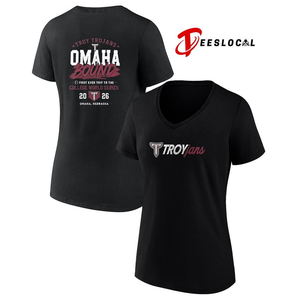 Troy Trojans College World Series Omaha bound graphic shirt