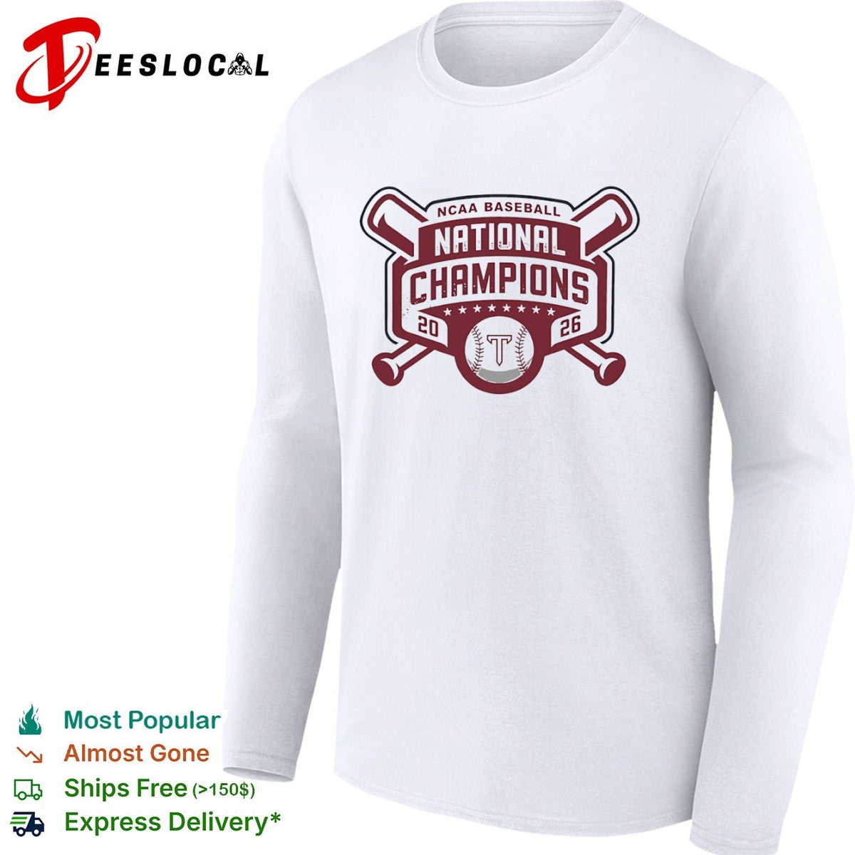 Troy Trojans NCAA Baseball National Champions 2026 Shirt