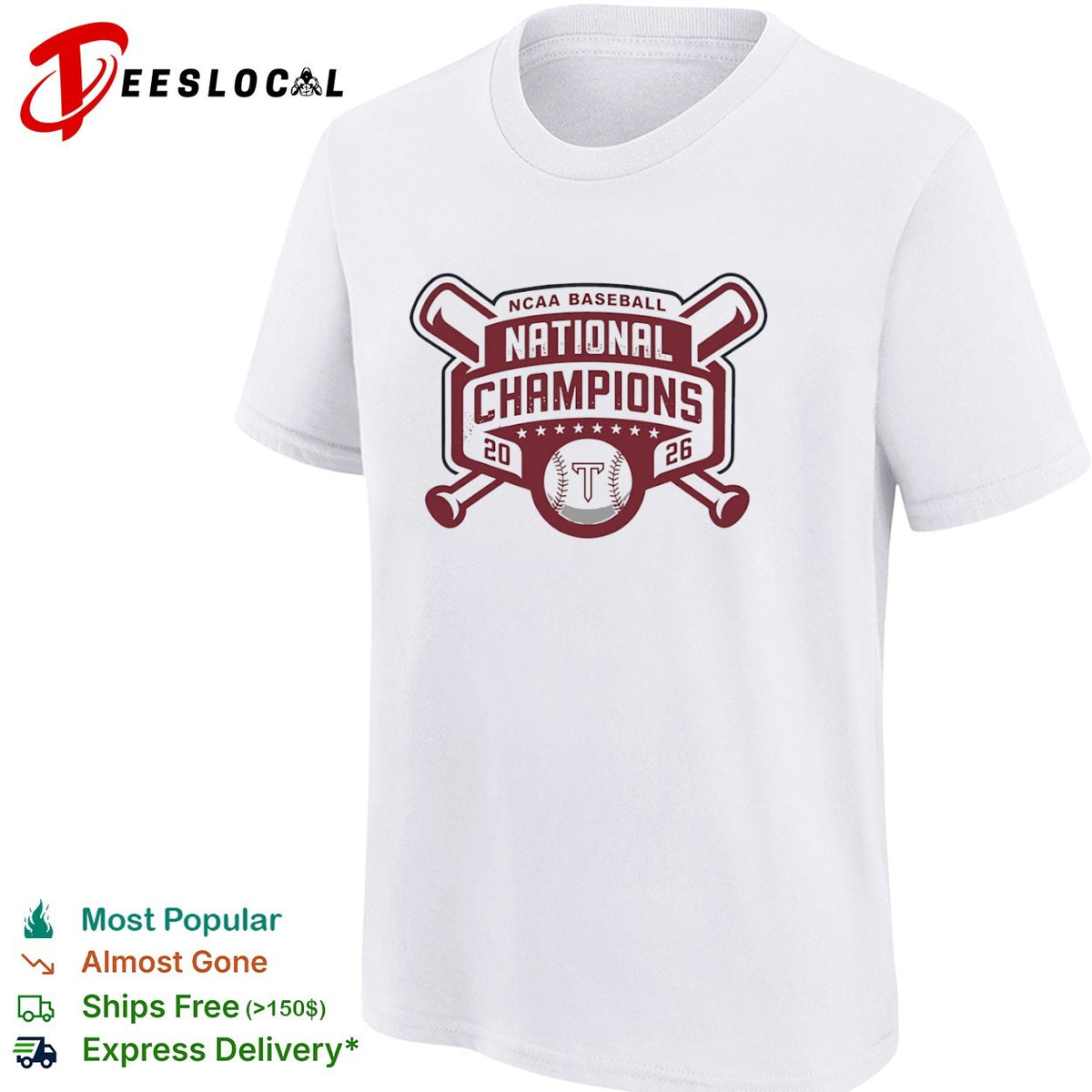Troy Trojans NCAA Baseball National Champions 2026 Shirt