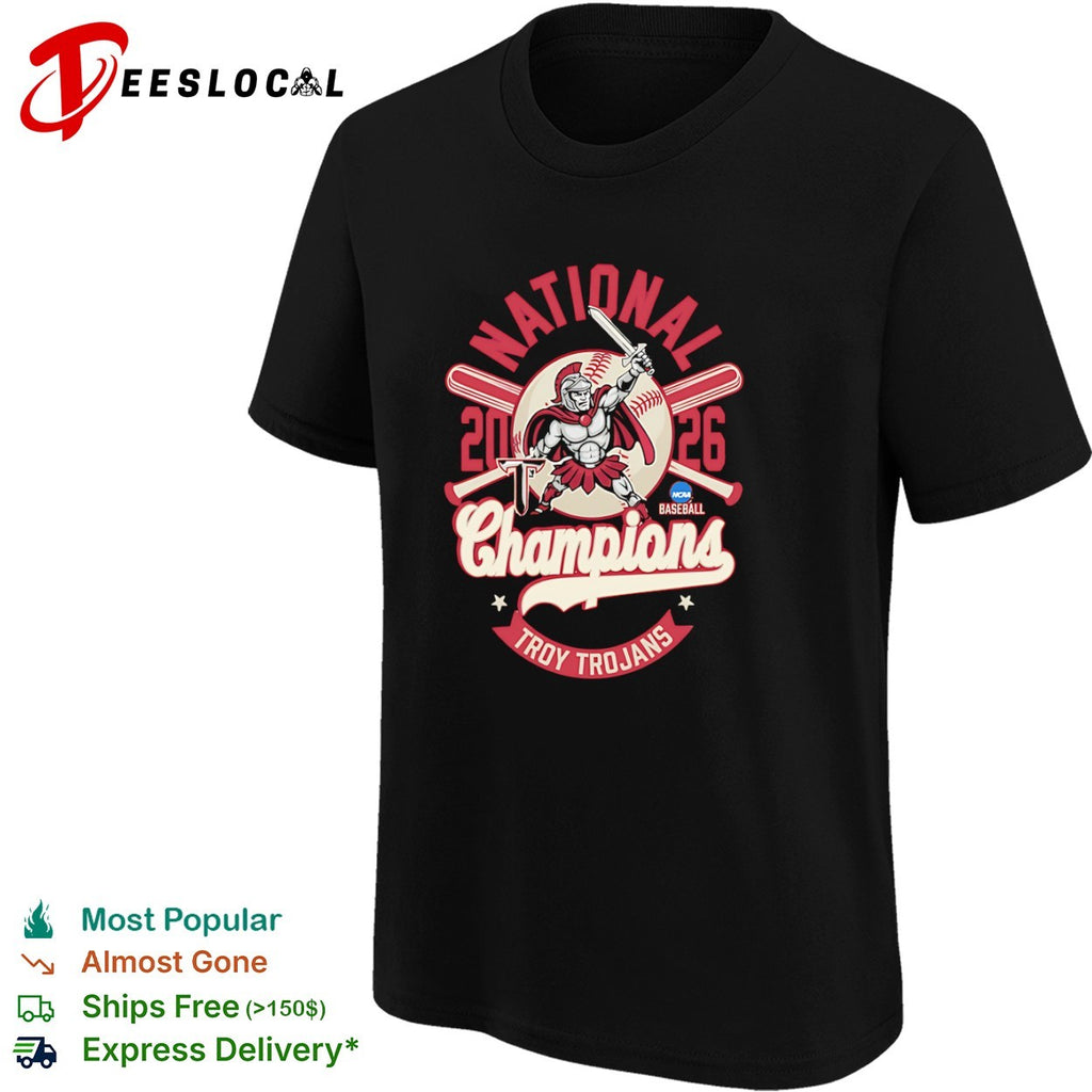 Troy Trojans National Champions 2026 NCAA Baseball Logo shirt