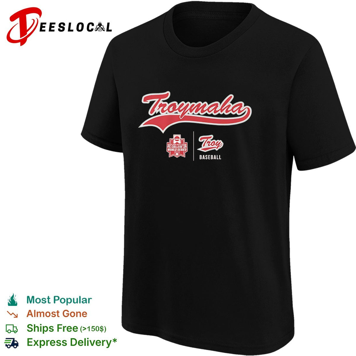 Troymaha Troy University College World Series baseball shirt