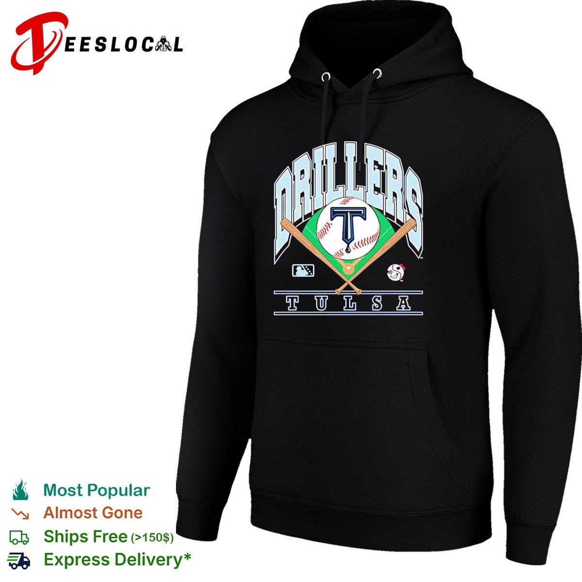 Tulsa Drillers Baseball Logo and Oil Rig shirt