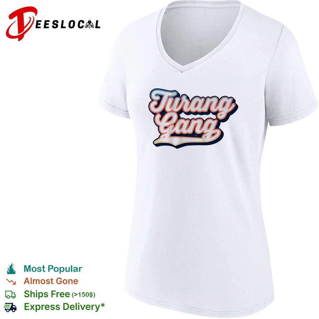 Turang Gang baseball script typography shirt