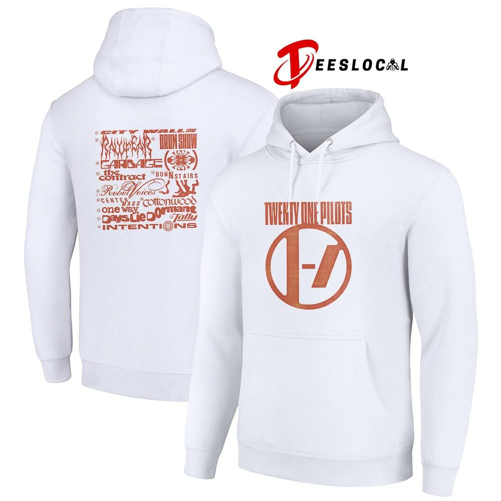 Twenty One Pilots City Walls Drum show breach tracklist logo shirt