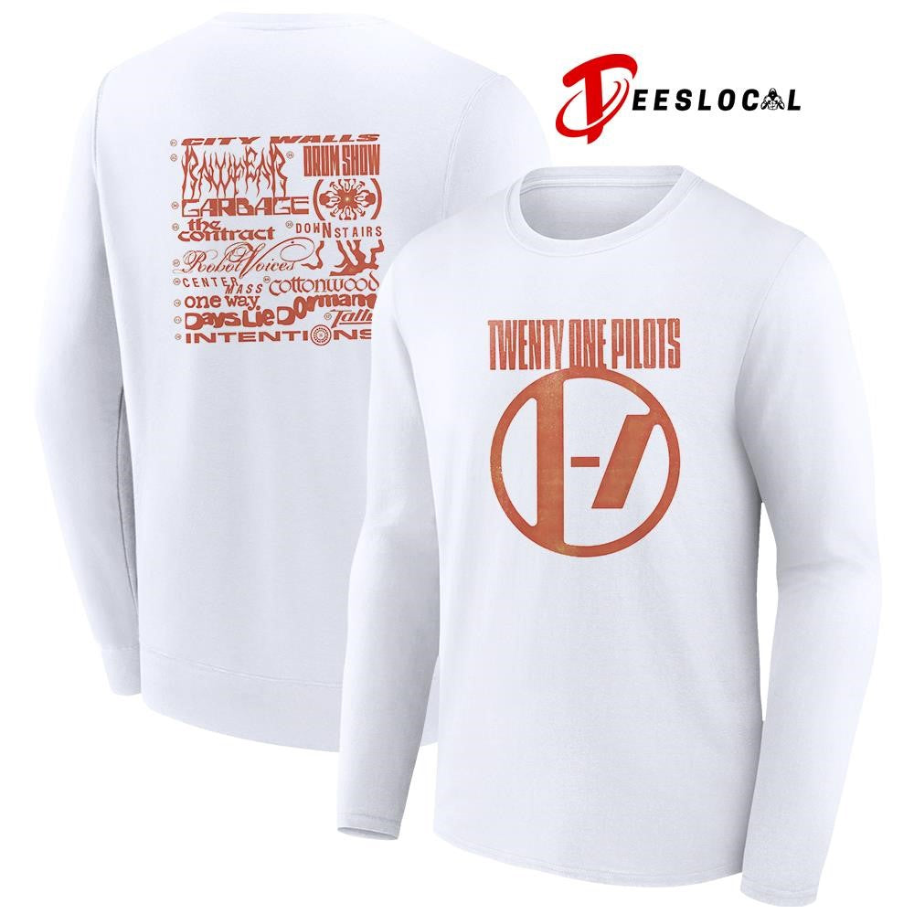 Twenty One Pilots City Walls Drum show breach tracklist logo shirt