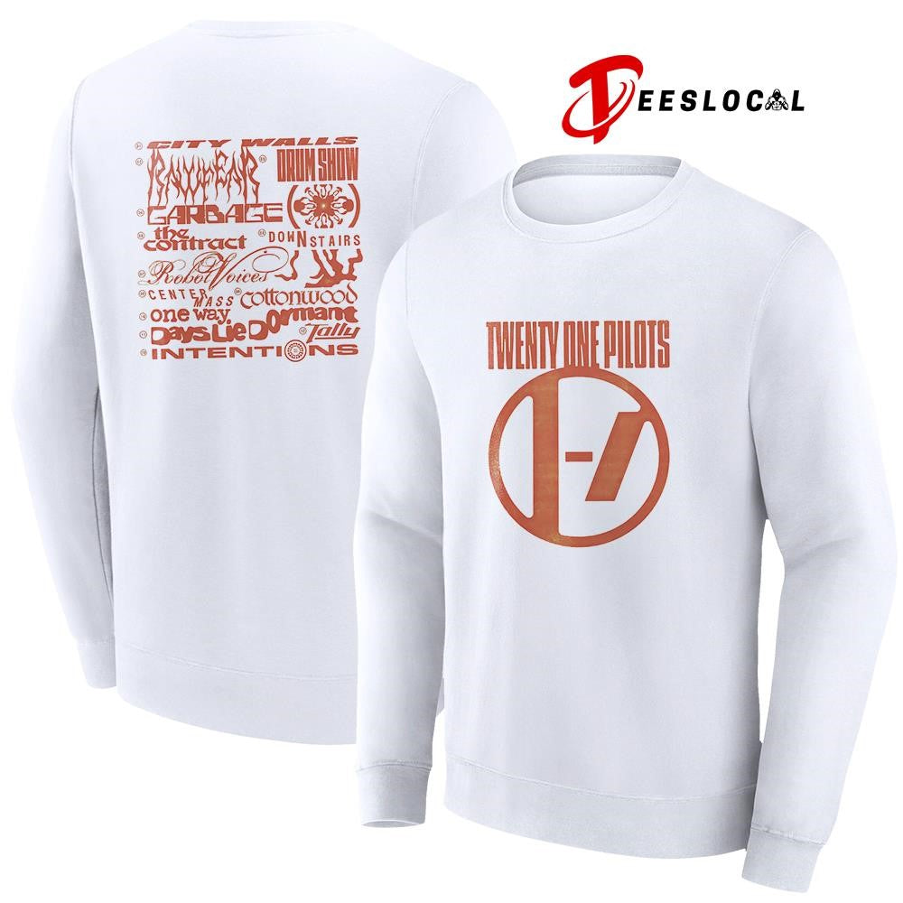 Twenty One Pilots City Walls Drum show breach tracklist logo shirt