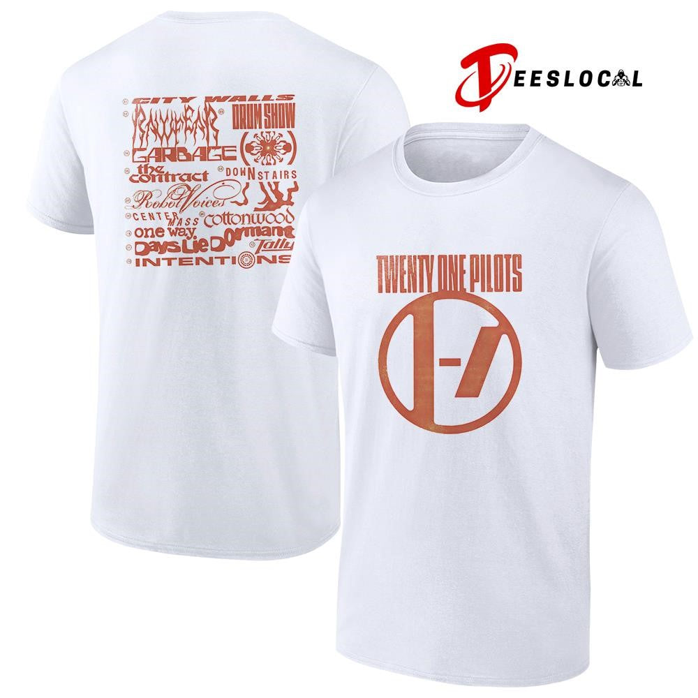 Twenty One Pilots City Walls Drum show breach tracklist logo shirt