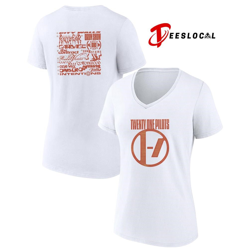 Twenty One Pilots City Walls Drum show breach tracklist logo shirt