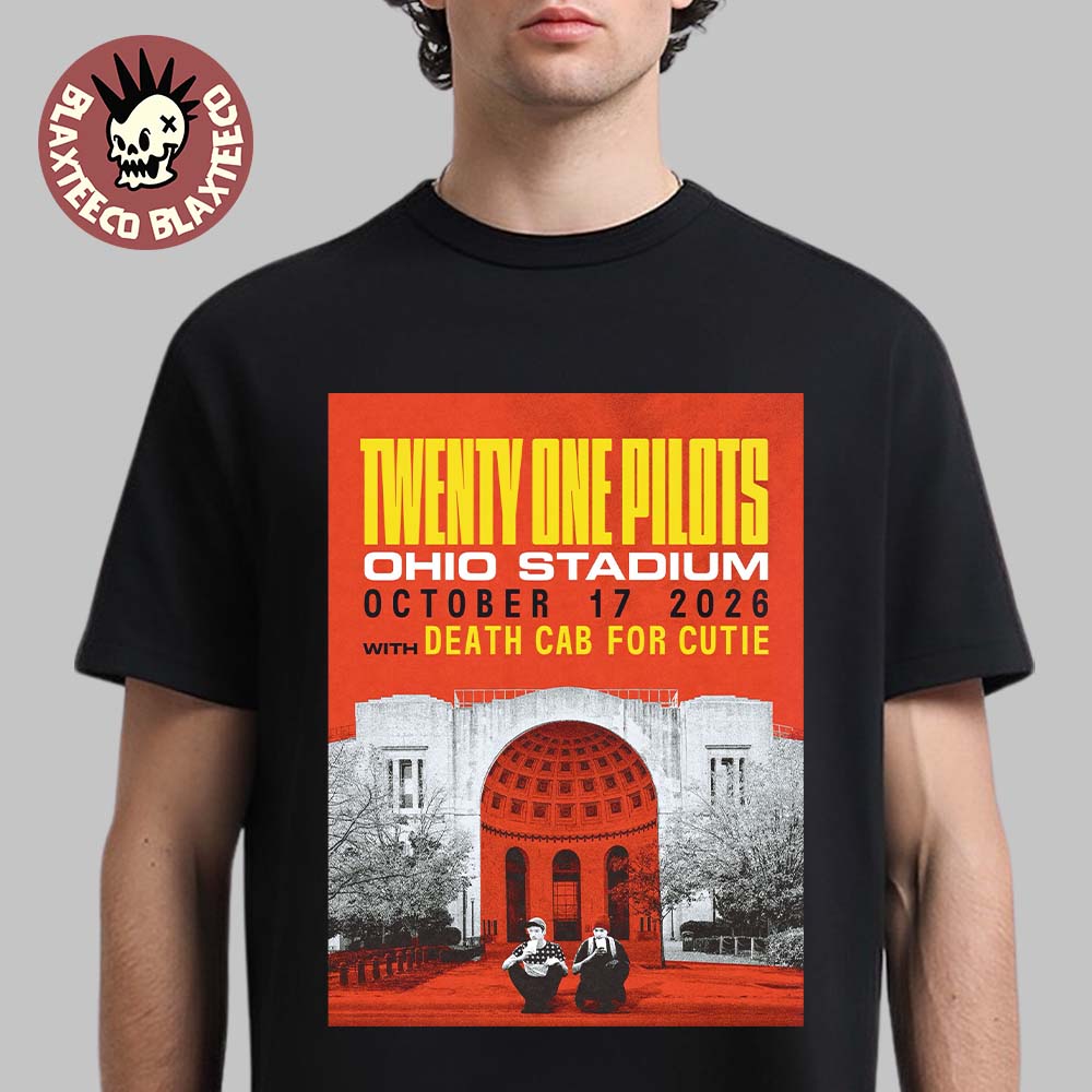 Twenty One Pilots With Death Cab For Cutie Live At Ohio Stadium On October 17 2026 T-Shirt