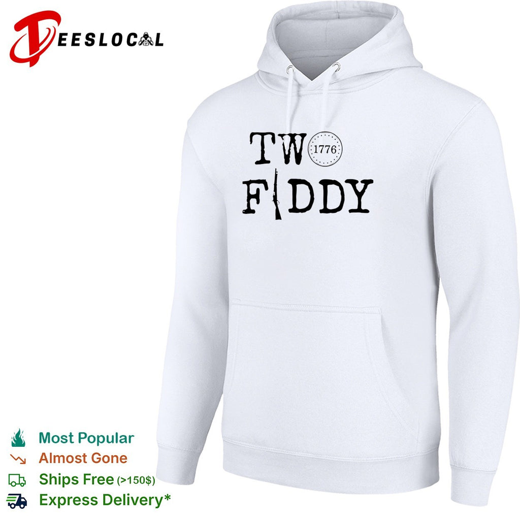 Two fiddy 1776 rifle typography patriotic shirt