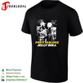 Two rap artists duo portrait signatures bold text shirt