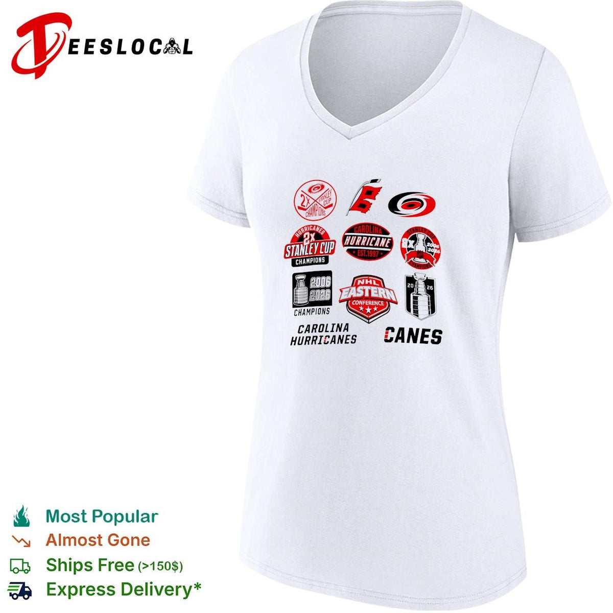 Two time Stanley Cup champions eastern conference badge collage shirt