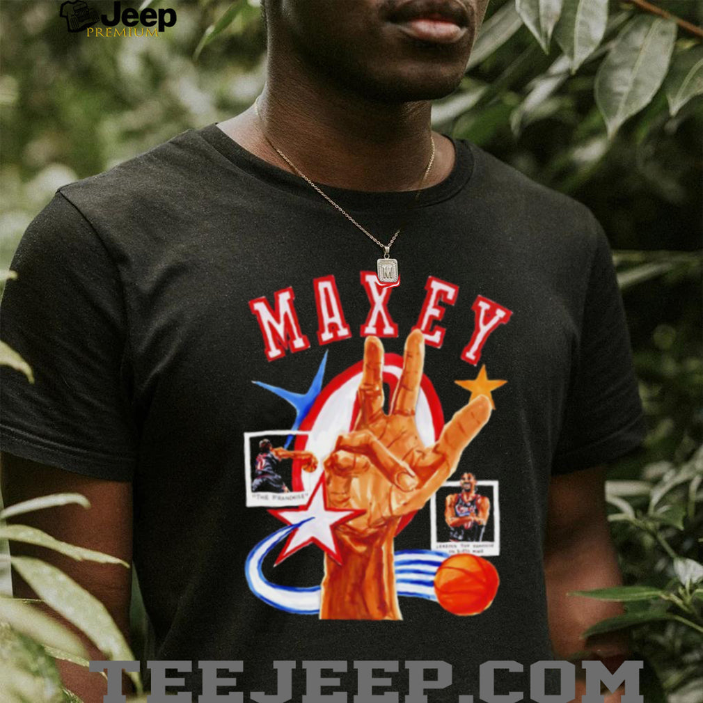 Tyrese Maxey Philadelphia 76ers Retro Style Basketball T Shirt
