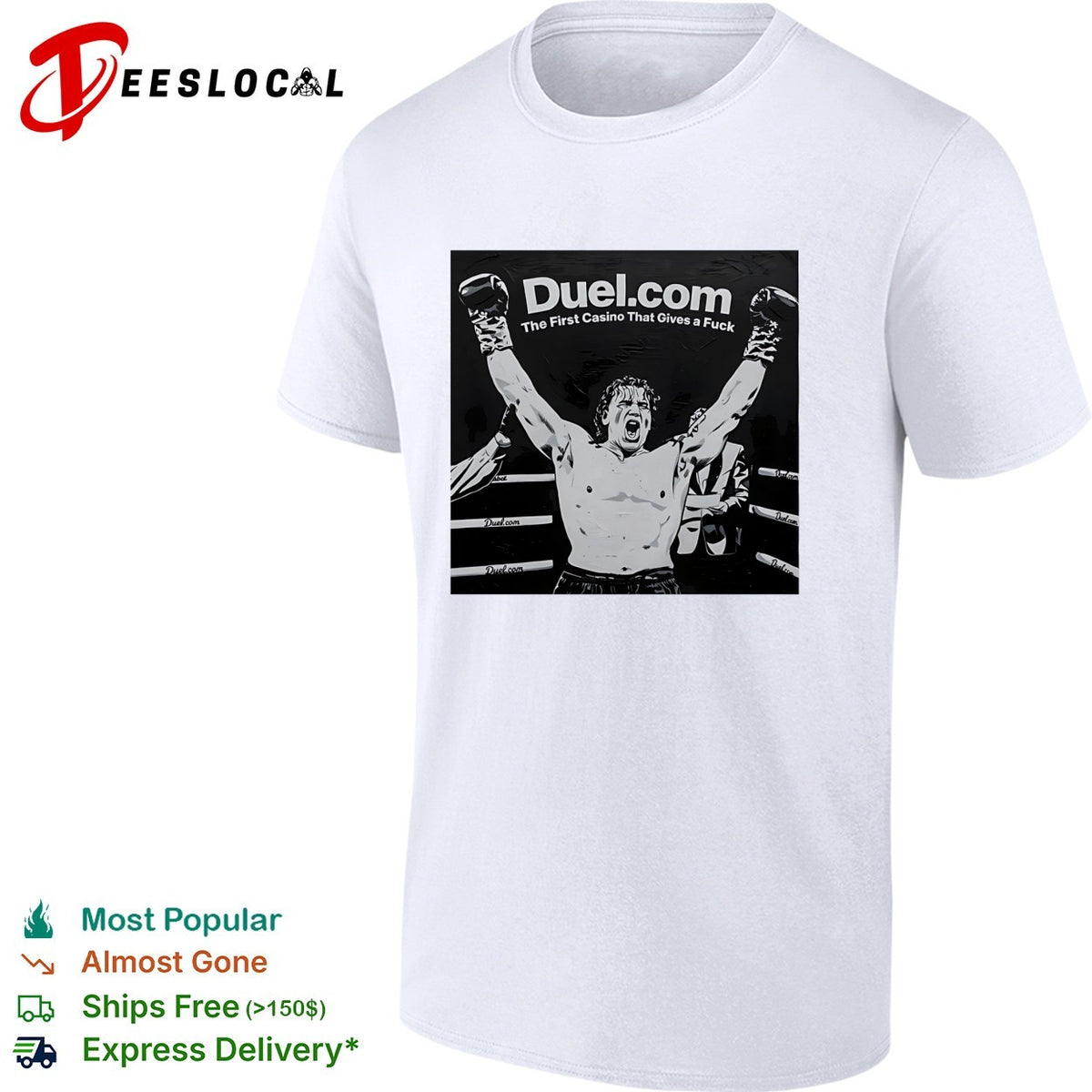 Tyson Fury Duel com The First Casino That Gives a Fuck boxing champion shirt