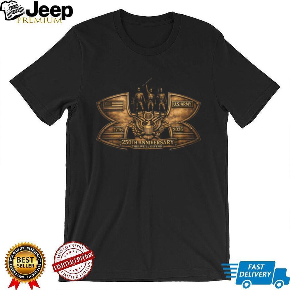 U.S. Army 250th Anniversary Commemorative Bronze T Shirt