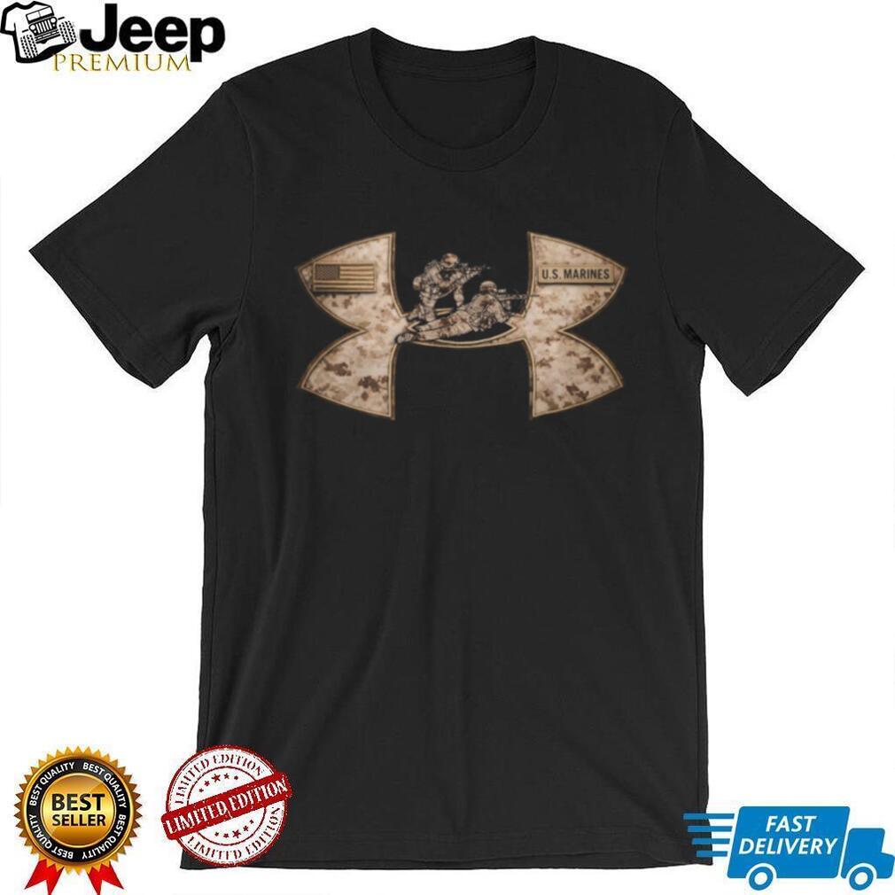 U.S. Marines Sniper Duo Desert Camo Tactical Graphic T Shirt