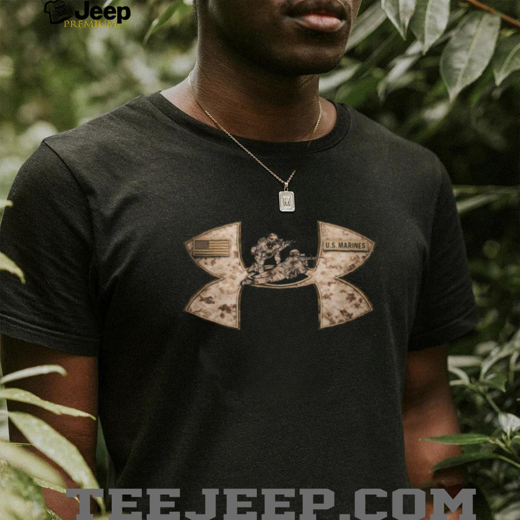 U.S. Marines Sniper Duo Desert Camo Tactical Graphic T Shirt