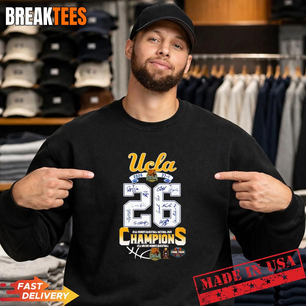 UCLA Bruins 2026 37 1 Women’s National Champions signatures T-Shirt