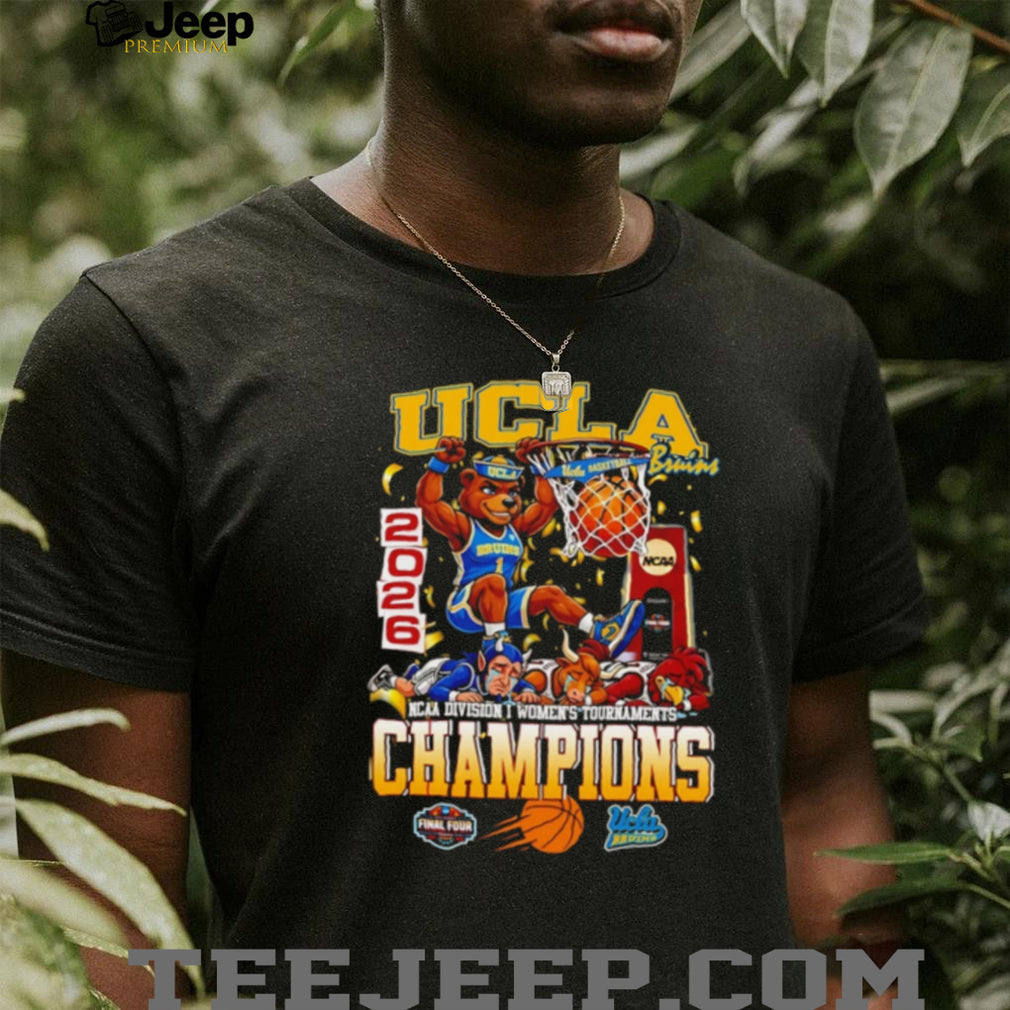UCLA Bruins 2026 NCAA Women’s Tournament Champions Mascot Dunk Design T Shirt