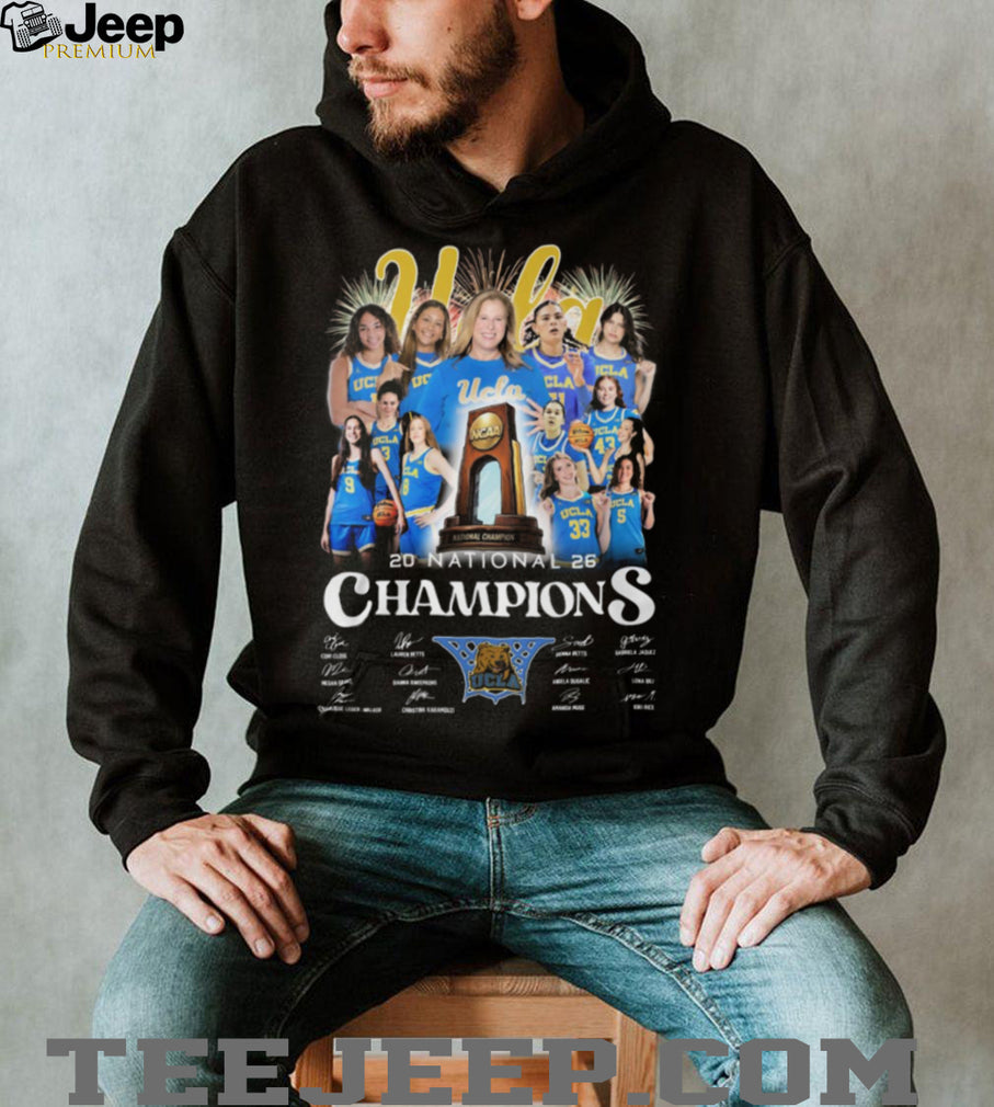 UCLA Women’s Basketball 2026 National Champions Team Signatures T Shirt