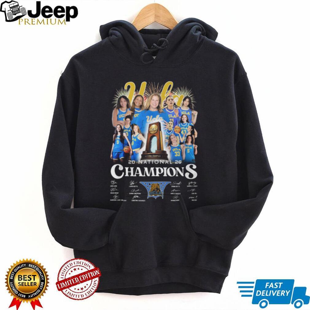 UCLA Women’s Basketball 2026 National Champions Team Signatures T Shirt