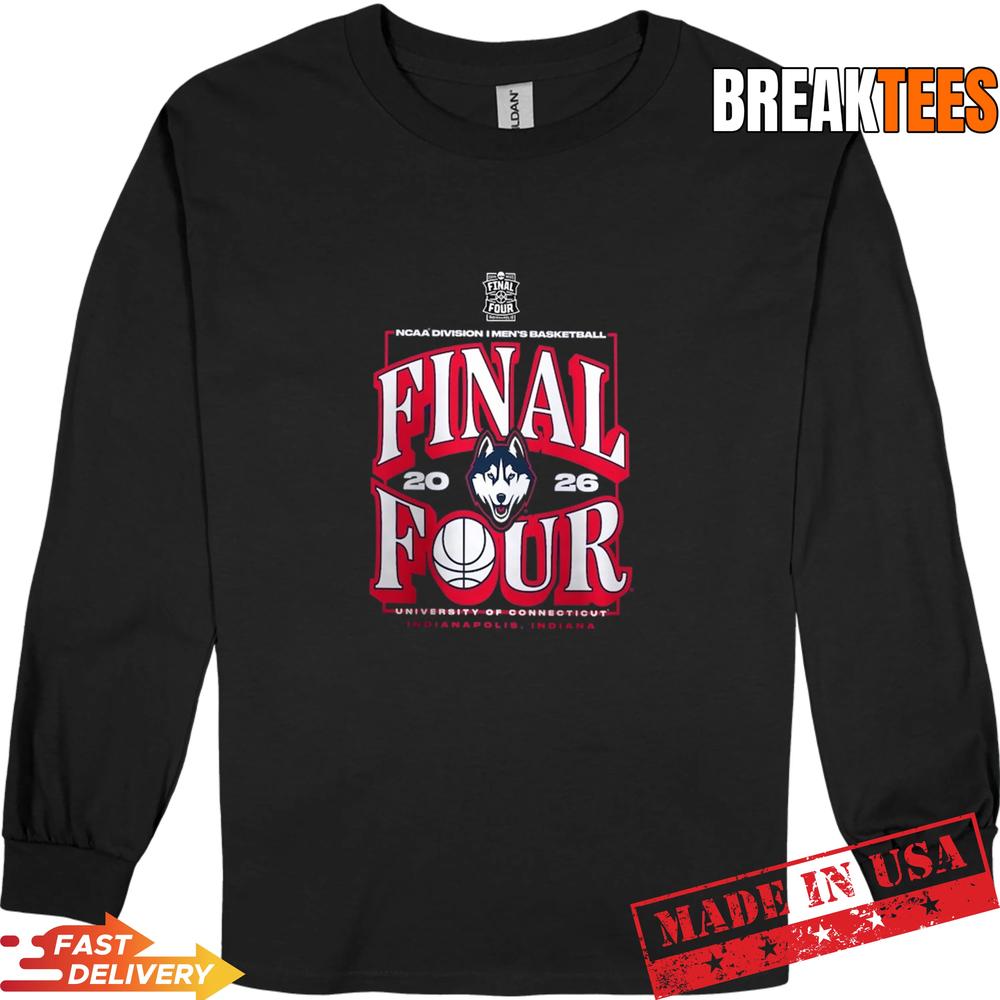 UConn Huskies 2026 NCAA Men’s Basketball Final Four T-Shirt