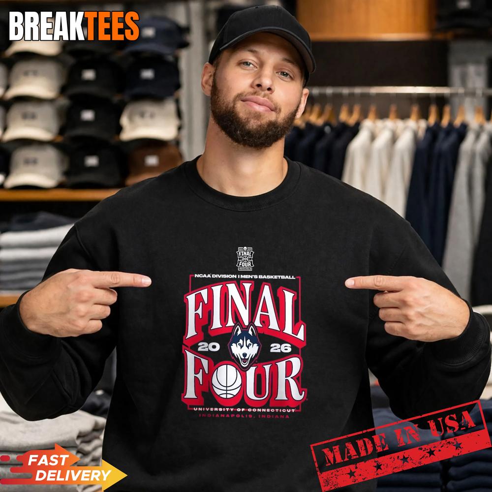 UConn Huskies 2026 NCAA Men’s Basketball Final Four T-Shirt