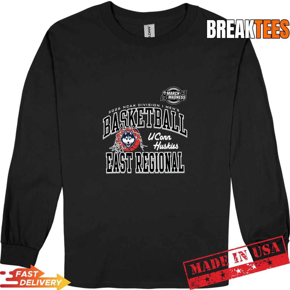 UConn Huskies Basketball NCAA Division I March Madness East Regional 2026 T-Shirt
