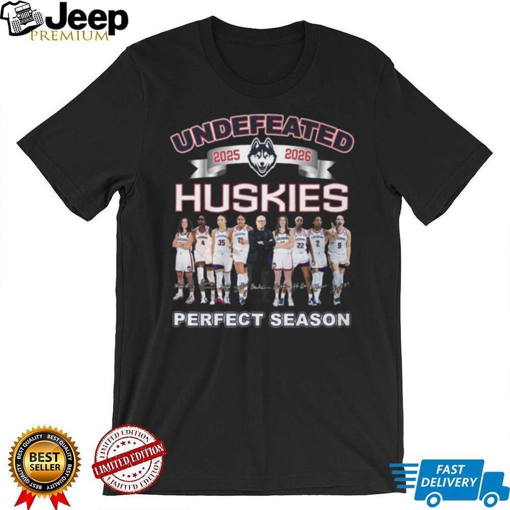 UConn Huskies Women’s Basketball Undefeated 2025 2026 Perfect Season T Shirt
