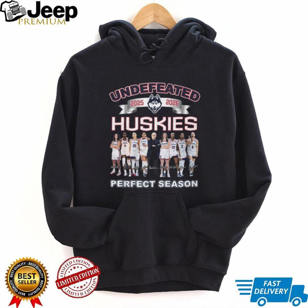 UConn Huskies Women’s Basketball Undefeated 2025 2026 Perfect Season T Shirt