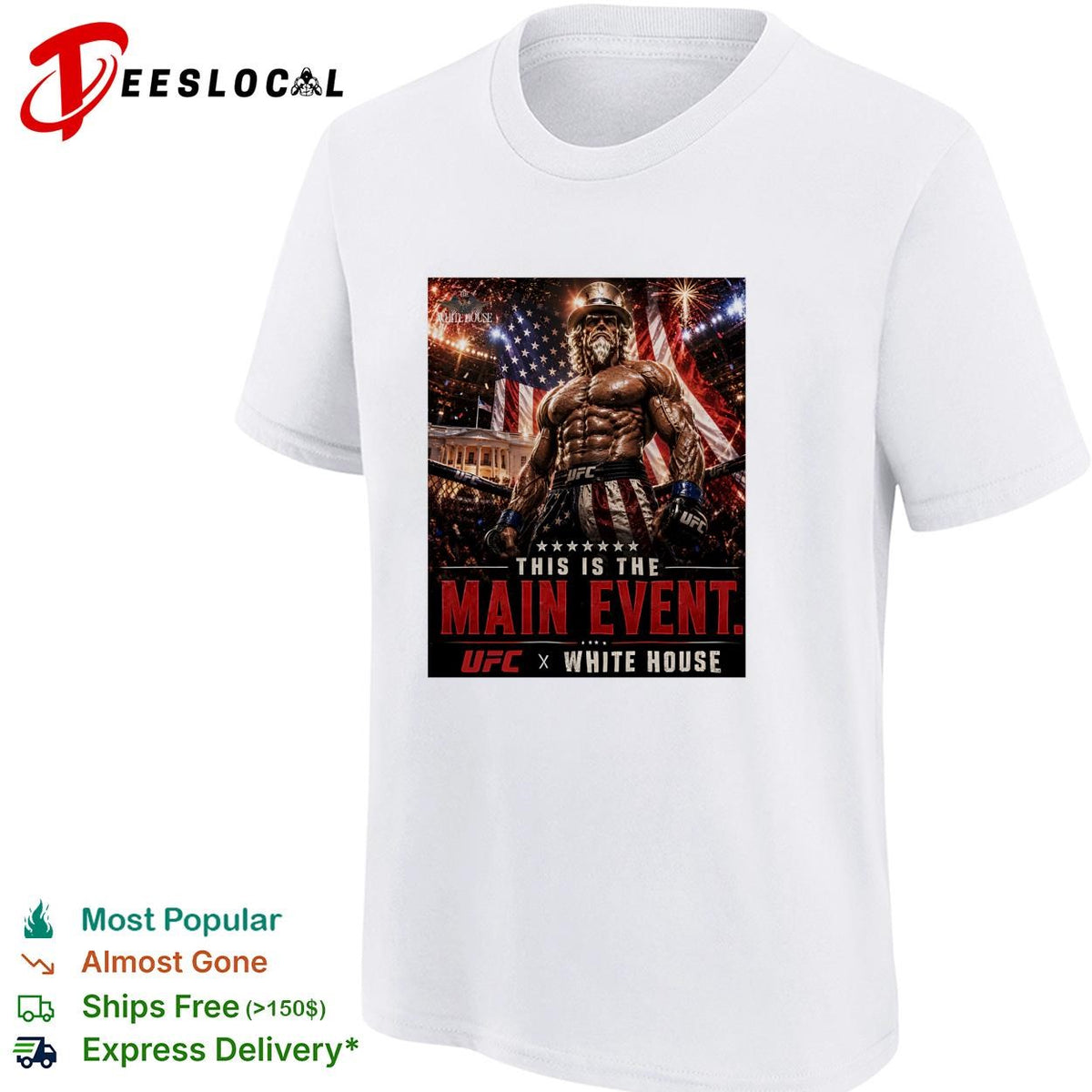 UFC main event soldier mascot White House fighting poster shirt