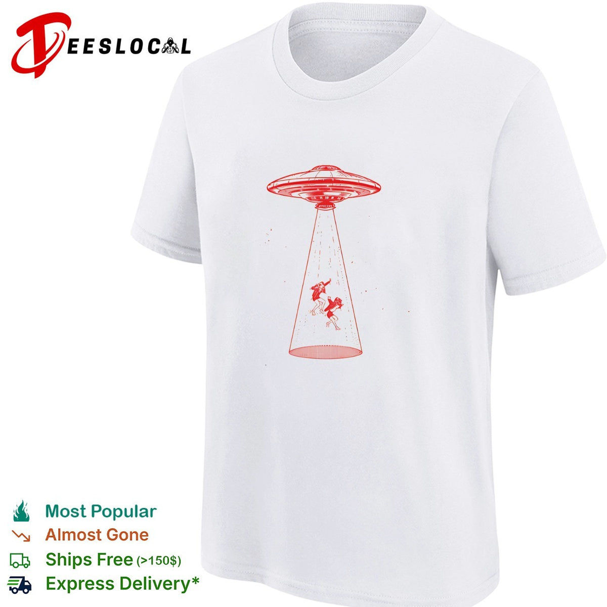 UFO abduction alien beam shirt