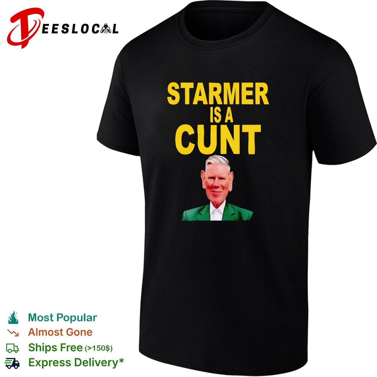 UK Prime Minister bold text political criticism shirt