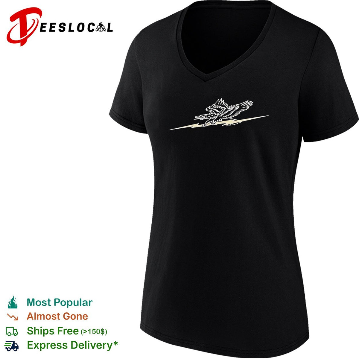 US Army Special Forces Airborne Eagle with Lightning Bolt insignia military shirt