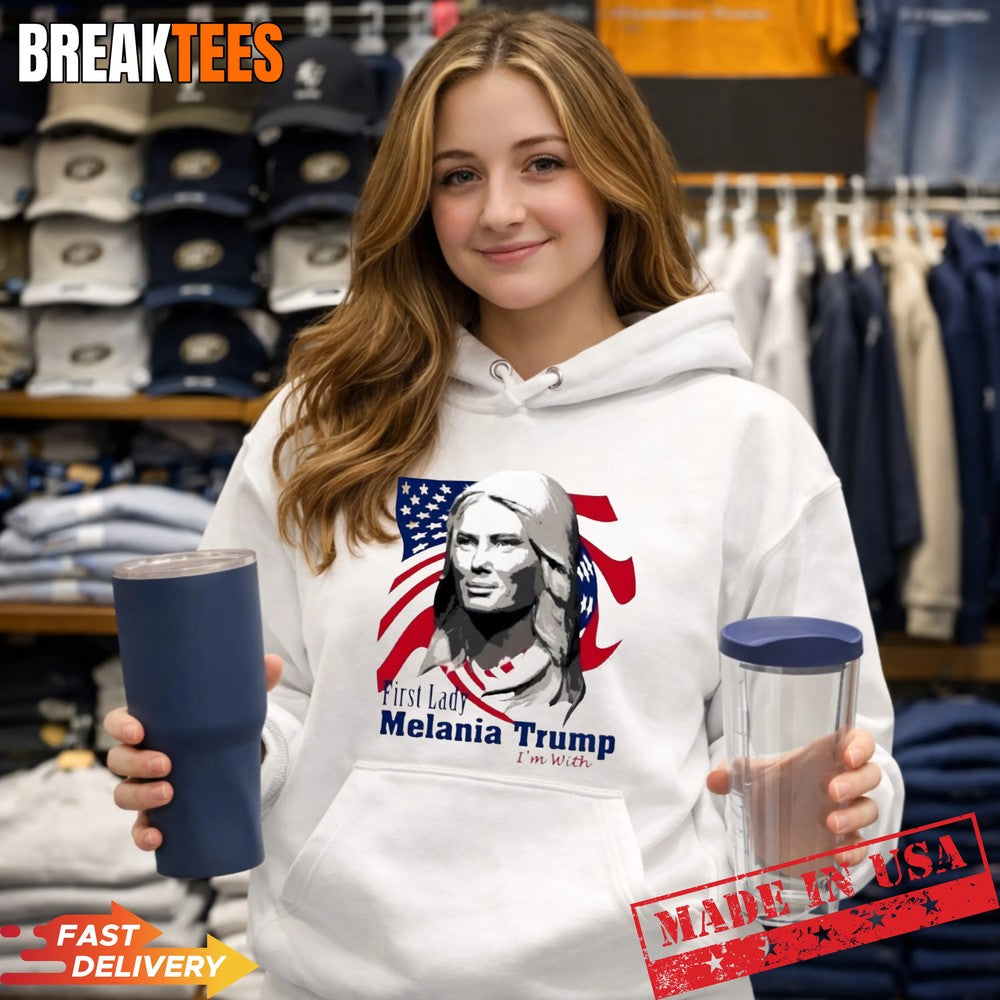 US First Lady Melania Trump Raf Collection US Flag T-Shirt