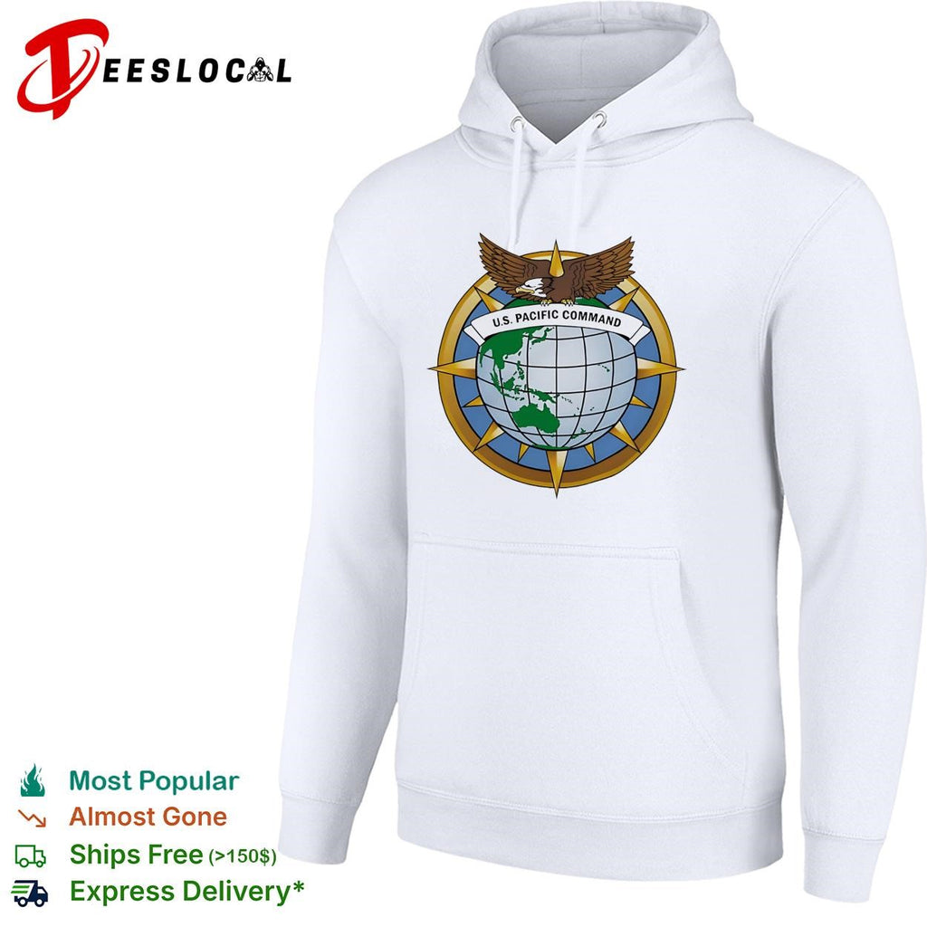 US Pacific Command eagle and globe compass star emblem badge graphic shirt