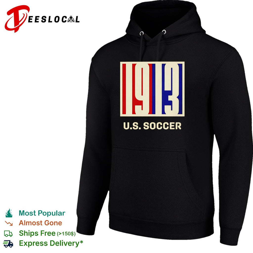 US Soccer 1913 vintage badge design bold lettering graphic shirt