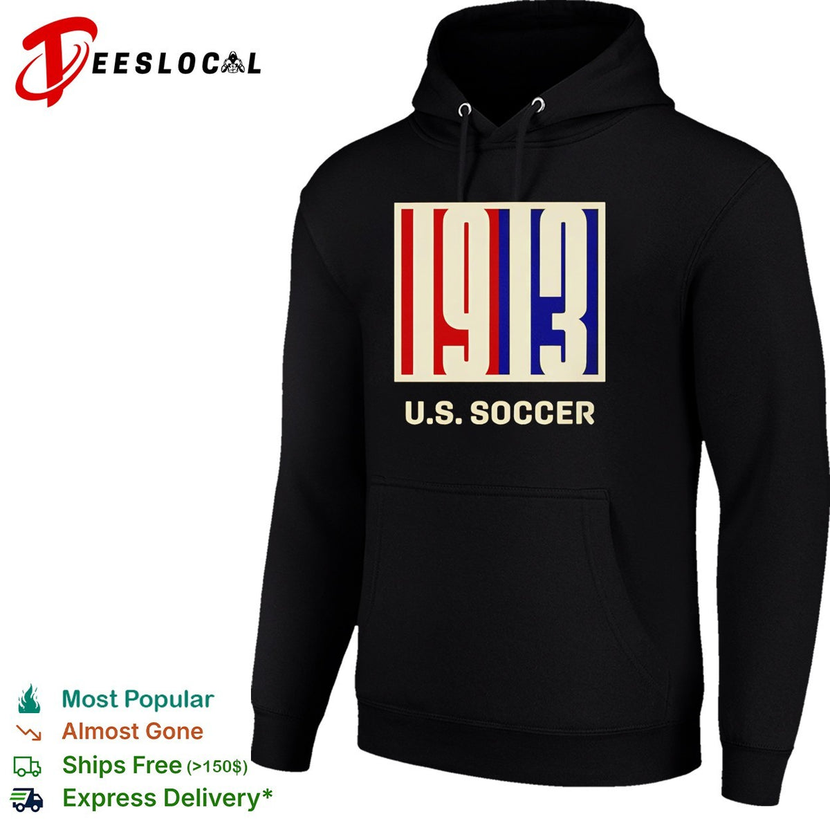 US Soccer 1913 vintage badge design bold lettering graphic shirt